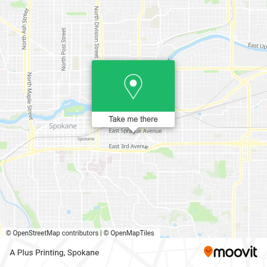 A Plus Printing map