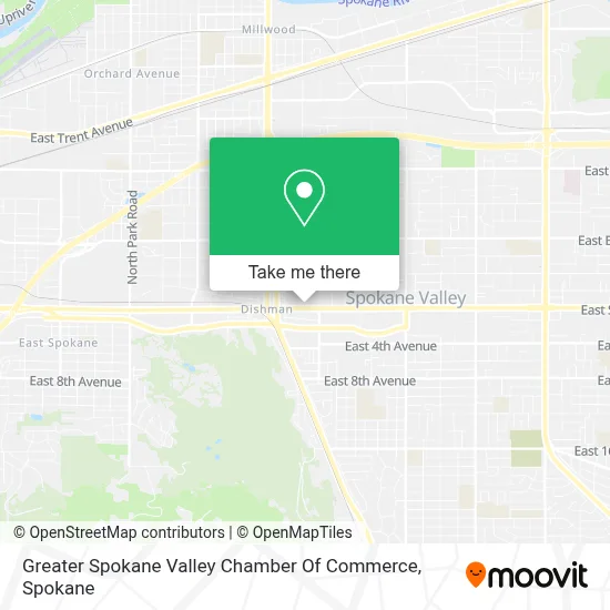 Greater Spokane Valley Chamber Of Commerce map