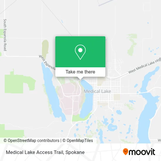 Medical Lake Access Trail map