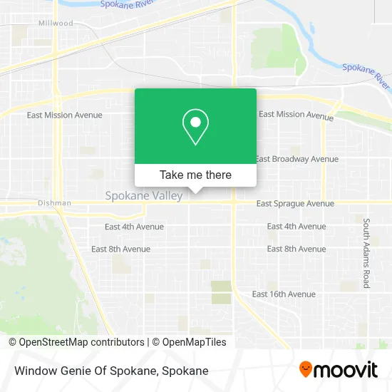 Window Genie Of Spokane map