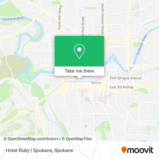 Hotel Ruby | Spokane map