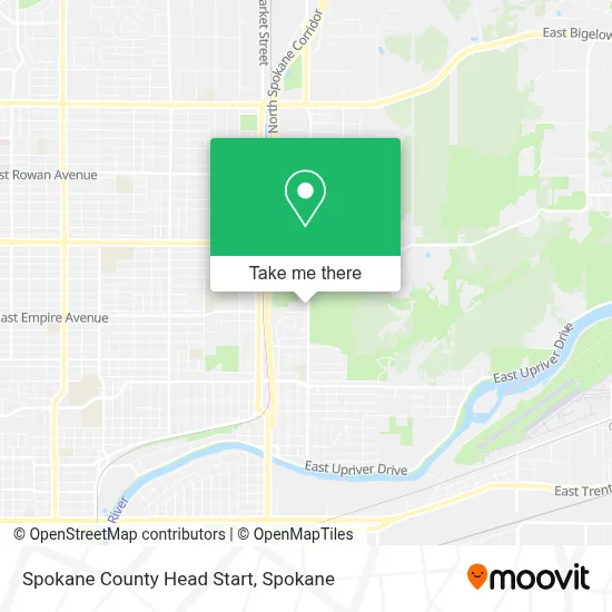 Spokane County Head Start map
