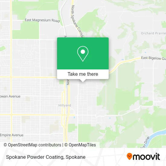 Spokane Powder Coating map