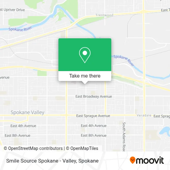 Smile Source Spokane - Valley map