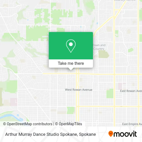 Arthur Murray Dance Studio Spokane map