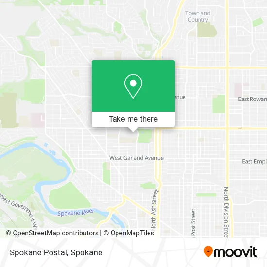 Spokane Postal map