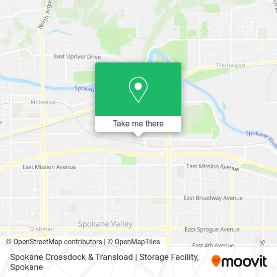 Spokane Crossdock & Transload | Storage Facility map