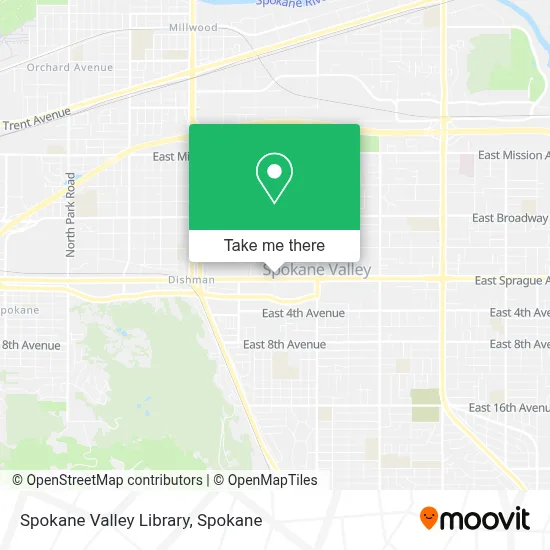 Spokane Valley Library map