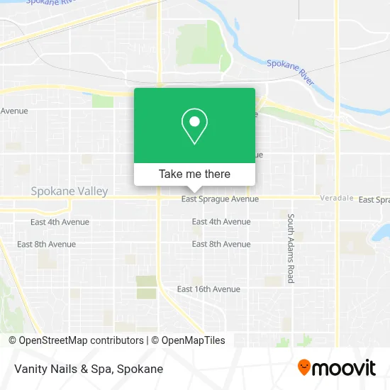 Vanity Nails & Spa map