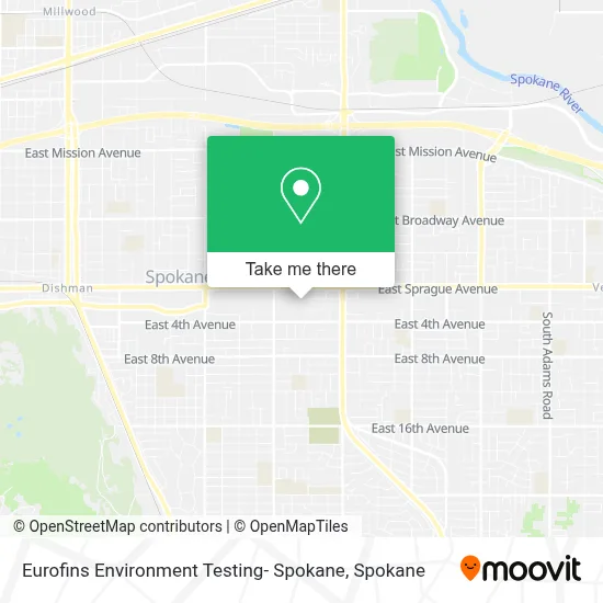 Eurofins Environment Testing- Spokane map