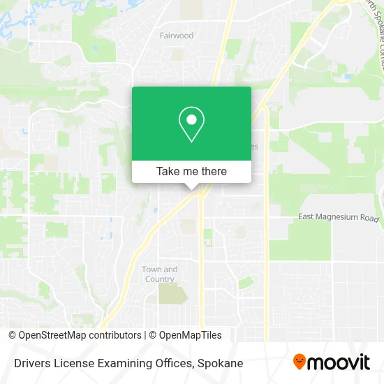 Drivers License Examining Offices map