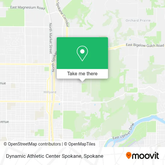 Dynamic Athletic Center Spokane map