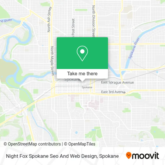 Night Fox Spokane Seo And Web Design map