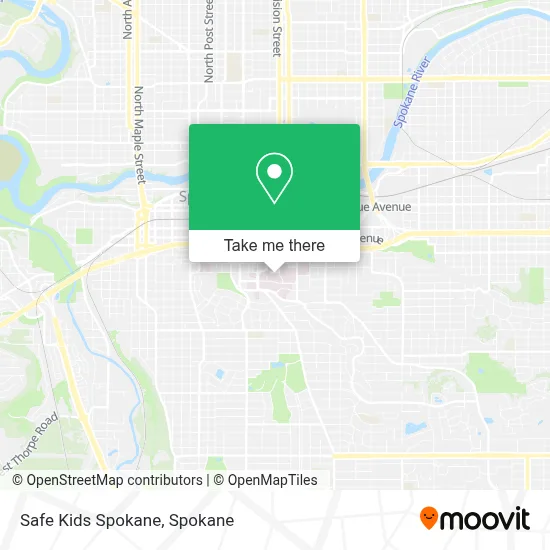 Safe Kids Spokane map