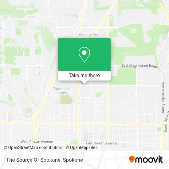 The Source Of Spokane map
