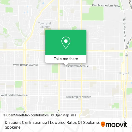 Discount Car Insurance | Lowered Rates Of Spokane map