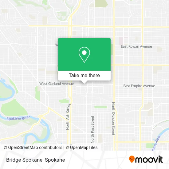 Bridge Spokane map