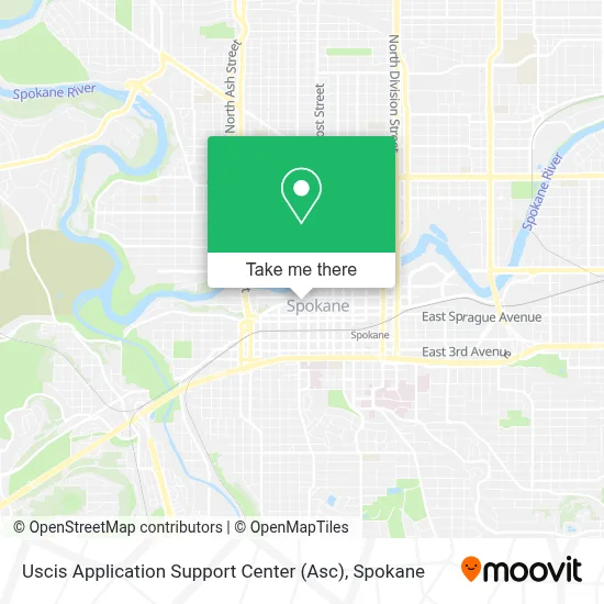 Uscis Application Support Center (Asc) map