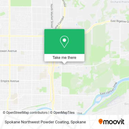 Spokane Northwest Powder Coating map