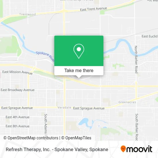 Refresh Therapy, Inc. - Spokane Valley map