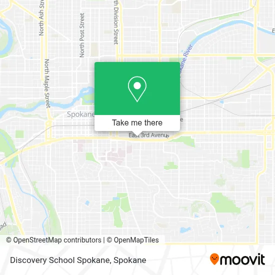 Discovery School Spokane map