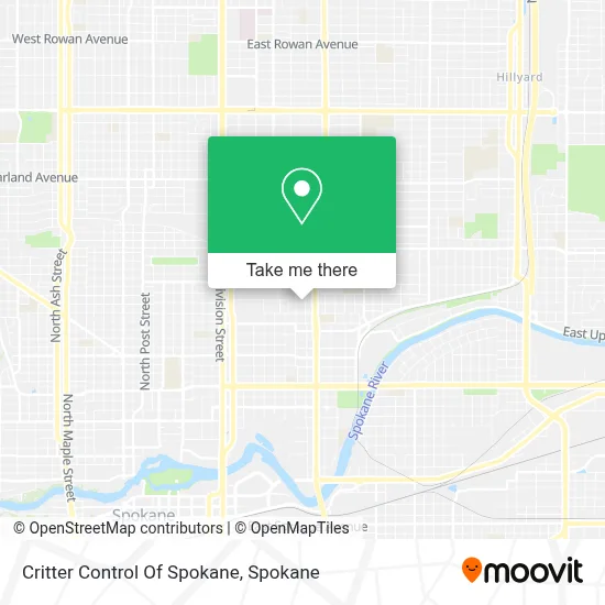Critter Control Of Spokane map