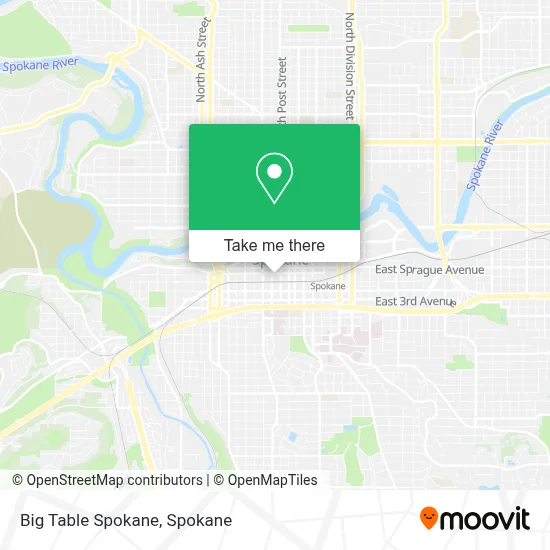Big Table Spokane map