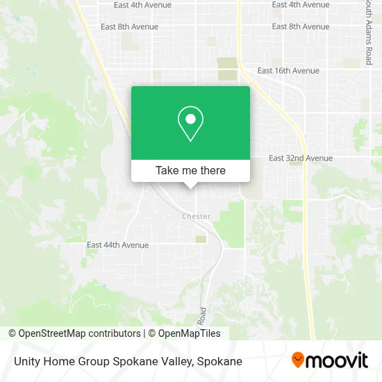 Unity Home Group Spokane Valley map