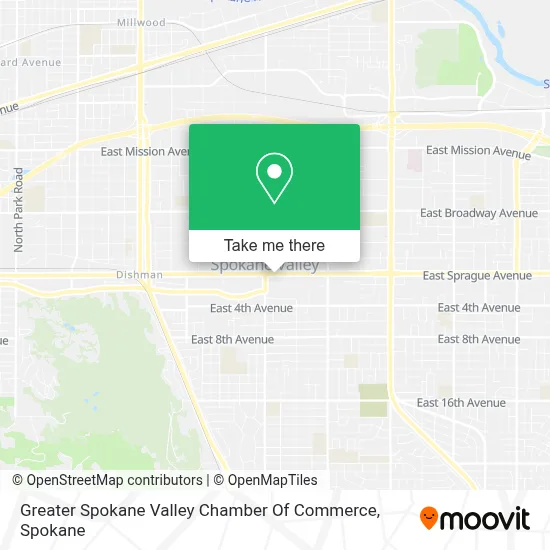 Greater Spokane Valley Chamber Of Commerce map