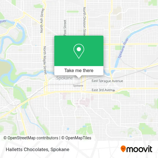 Mapa de Halletts Chocolates