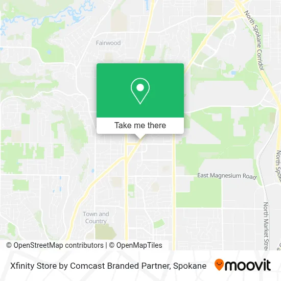 Xfinity Store by Comcast Branded Partner map
