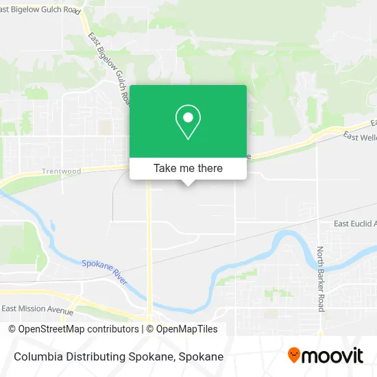 Columbia Distributing Spokane map