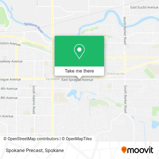 Spokane Precast map