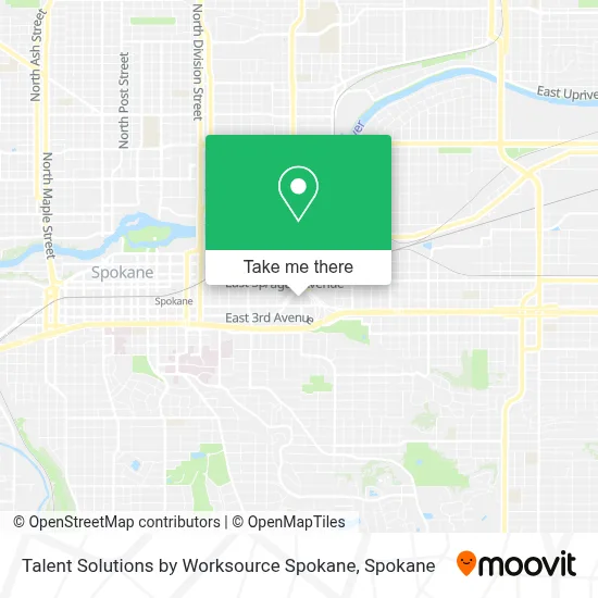 Talent Solutions by Worksource Spokane map