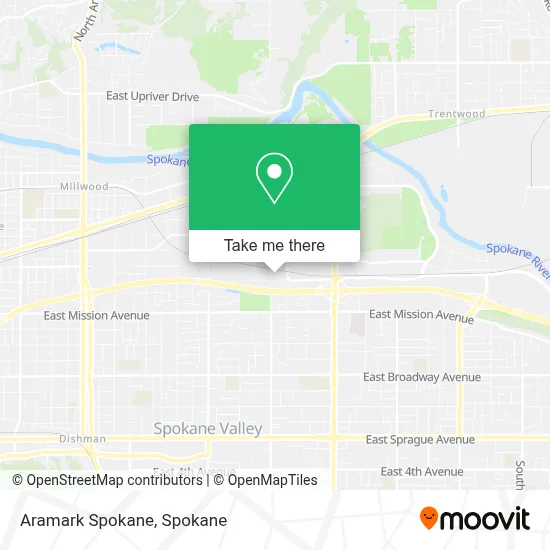 Aramark Spokane map
