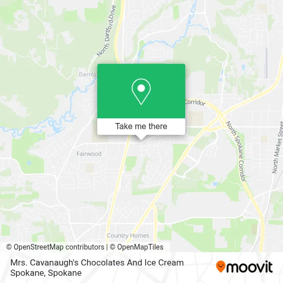 Mrs. Cavanaugh's Chocolates And Ice Cream Spokane map