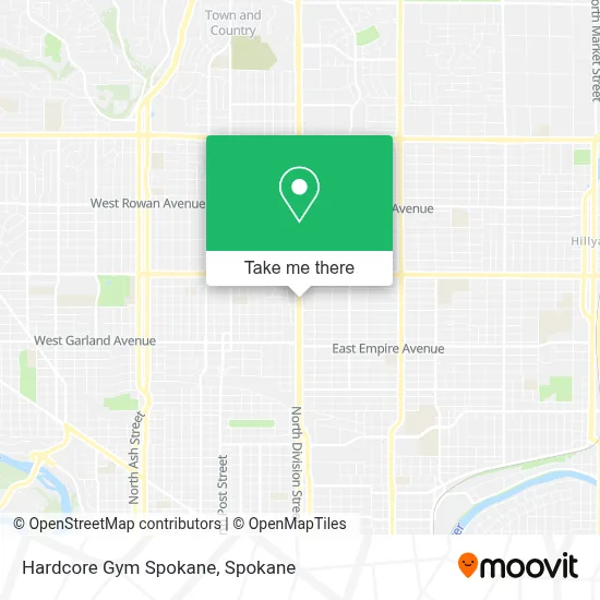 Hardcore Gym Spokane map