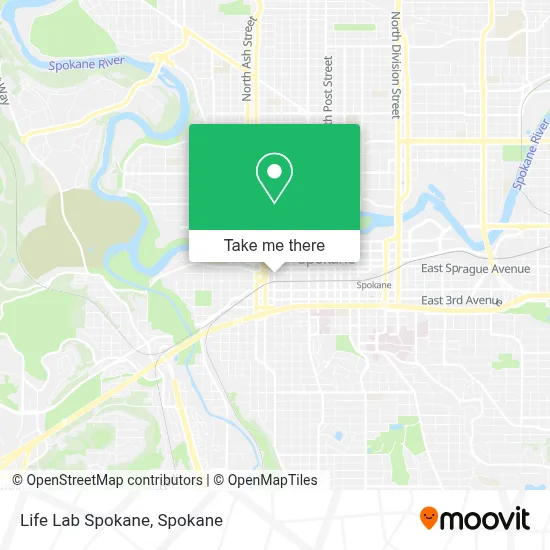 Life Lab Spokane map