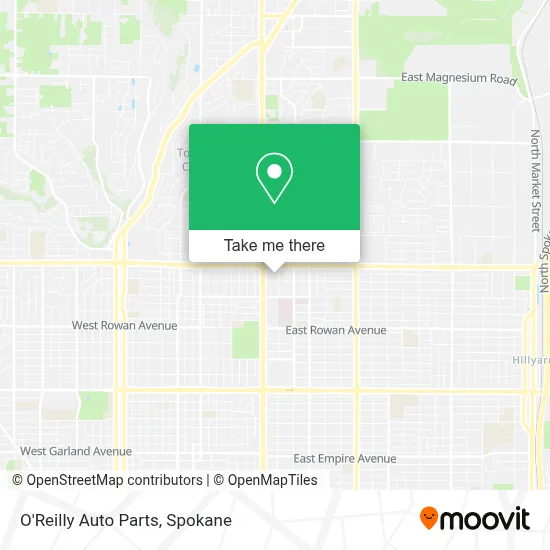 O'Reilly Auto Parts map