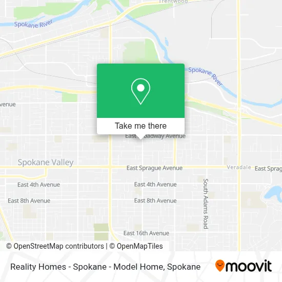 Reality Homes - Spokane - Model Home map