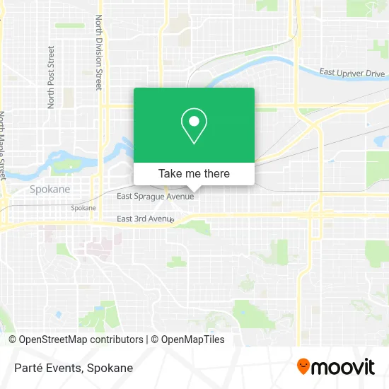 Parté Events map