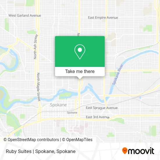 Ruby Suites | Spokane map
