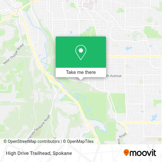 High Drive Trailhead map