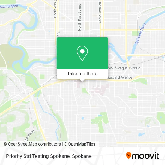Priority Std Testing Spokane map