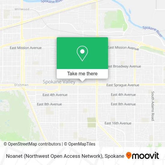 Noanet (Northwest Open Access Network) map