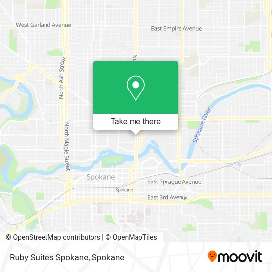 Ruby Suites Spokane map