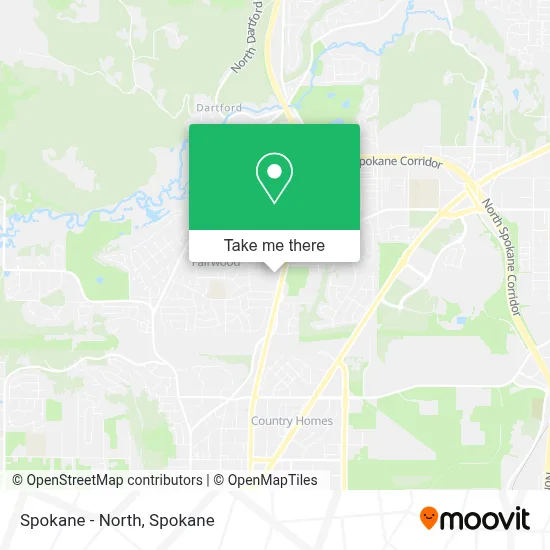 Spokane - North map