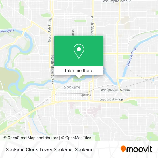 Spokane Clock Tower Spokane map