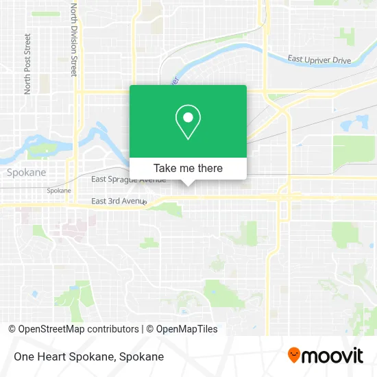 One Heart Spokane map