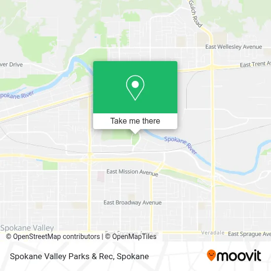 Spokane Valley Parks & Rec map